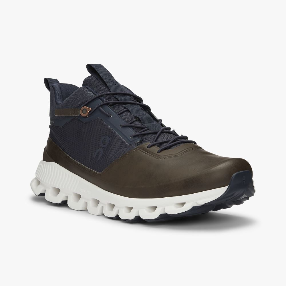 On Running Cloud Hi Sneakers Herr Bruna Marinblå | DAM6982OS