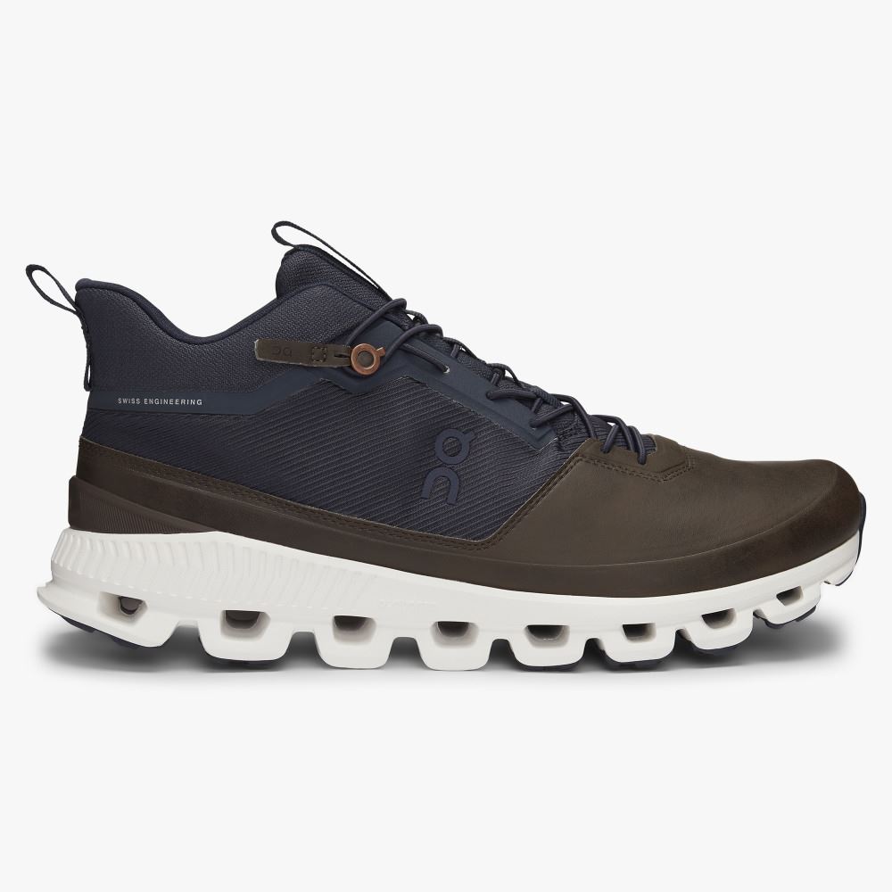 On Running Cloud Hi Sneakers Herr Bruna Marinblå | DAM6982OS