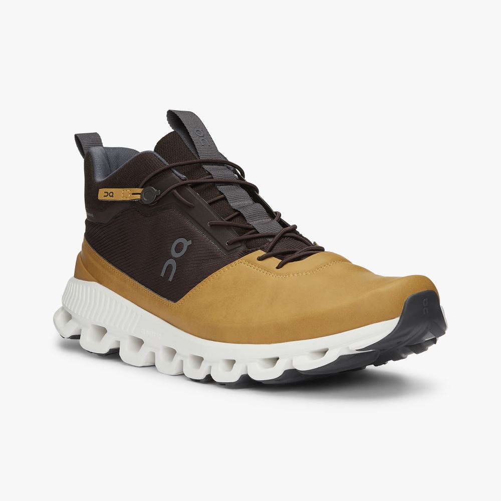 On Running Cloud Hi Sneakers Herr Gula Bruna | TIC1714GW