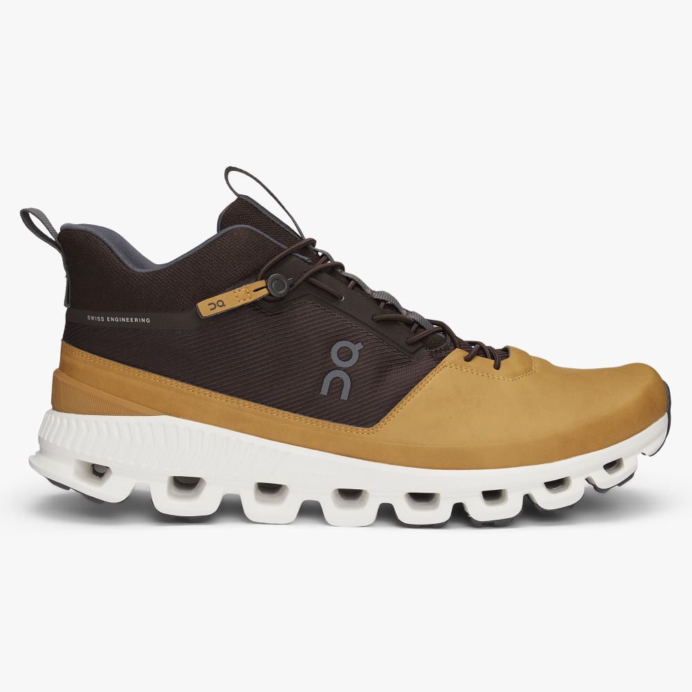 On Running Cloud Hi Sneakers Herr Gula Bruna | TIC1714GW