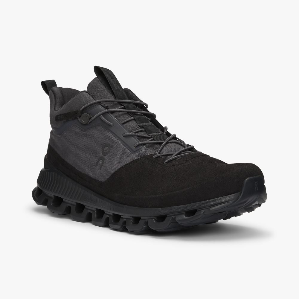 On Running Cloud Hi Sneakers Herr Svarta Grå | NUE1971KI