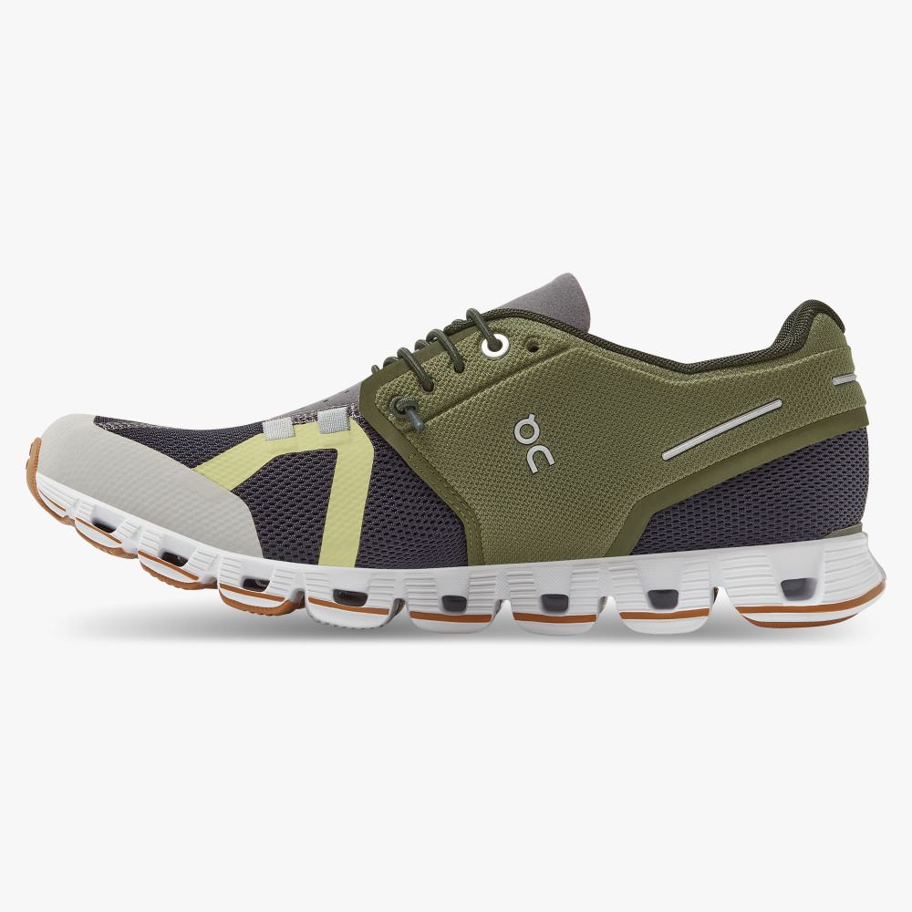 On Running Cloud Sneakers Dam Olivgröna Marinblå | TQA9111GZ