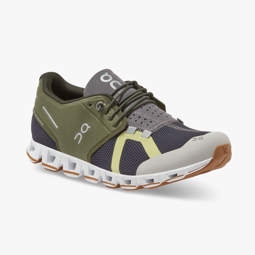 On Running Cloud Sneakers Dam Olivgröna Marinblå | TQA9111GZ