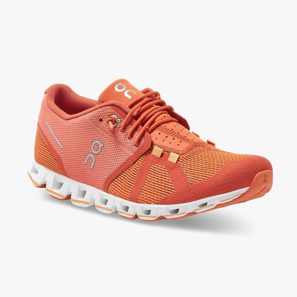 On Running Cloud Sneakers Dam Orange Röda | YJG8159GN