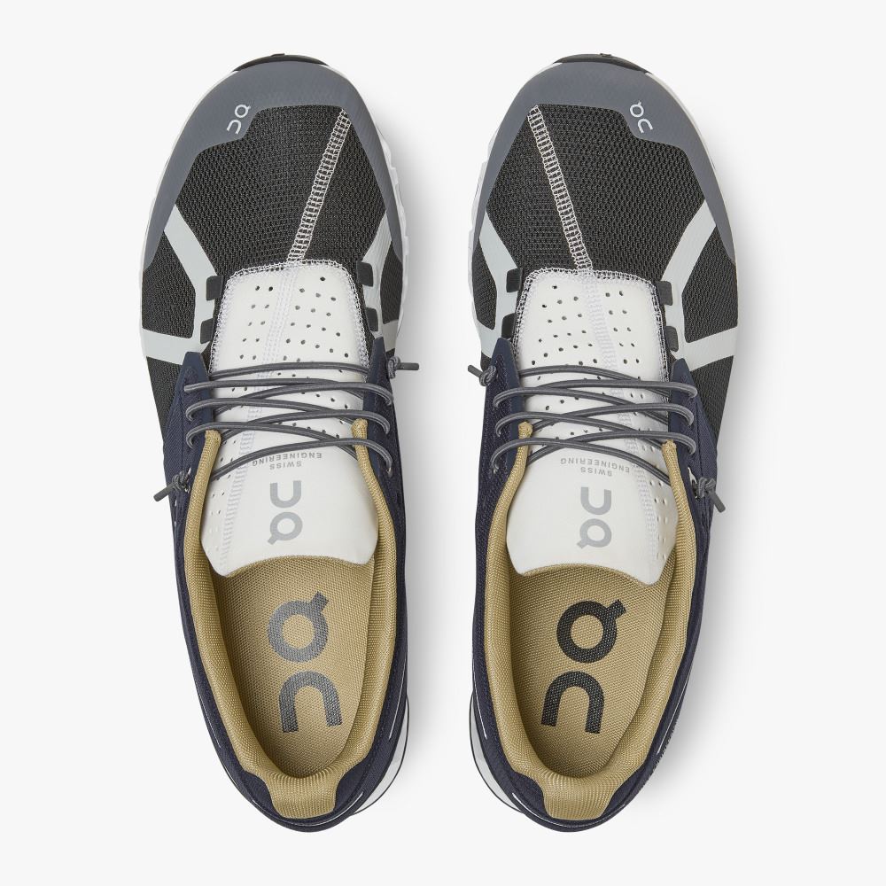 On Running Cloud Sneakers Herr Marinblå Svarta | ZNW238IF