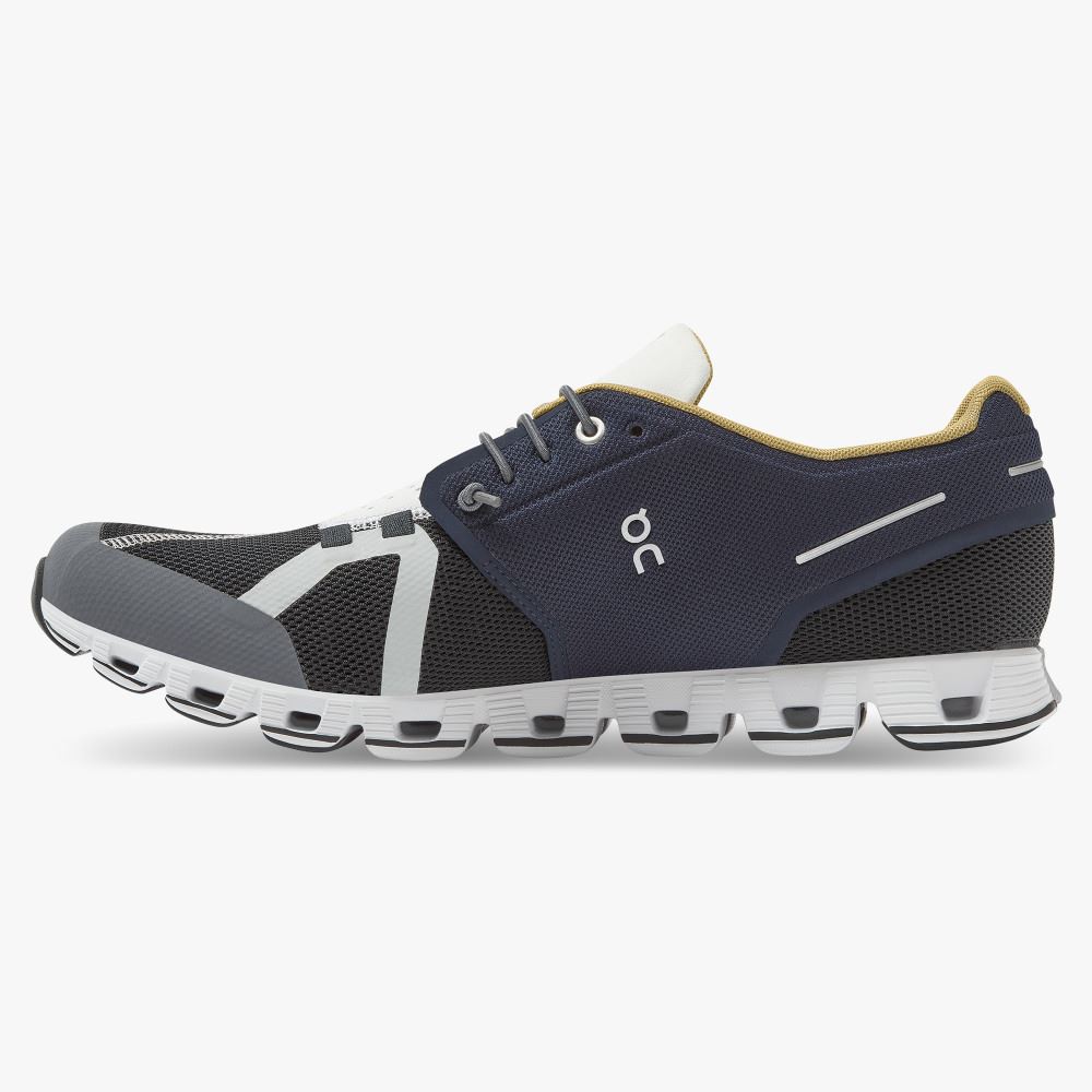 On Running Cloud Sneakers Herr Marinblå Svarta | ZNW238IF