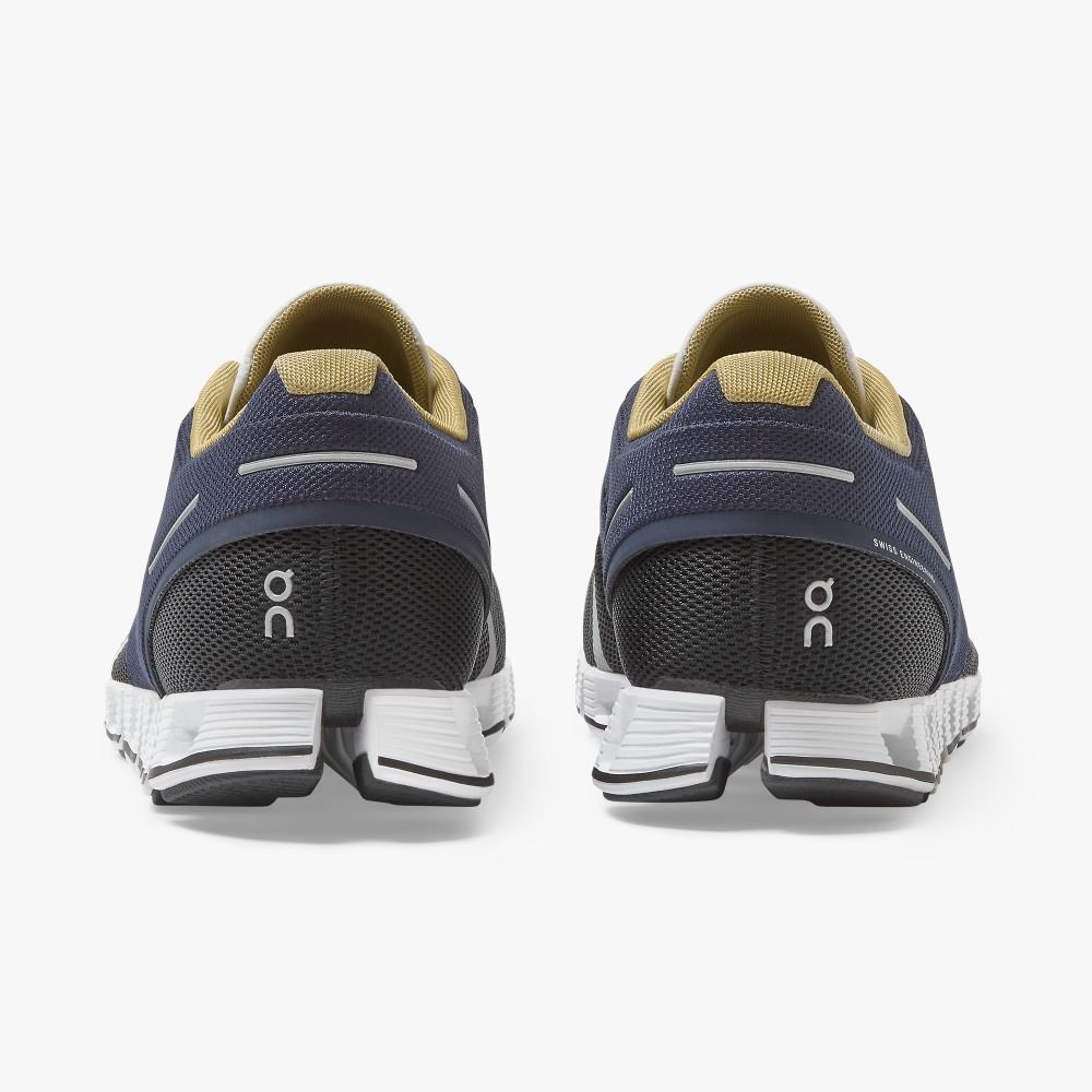 On Running Cloud Sneakers Herr Marinblå Svarta | ZNW238IF