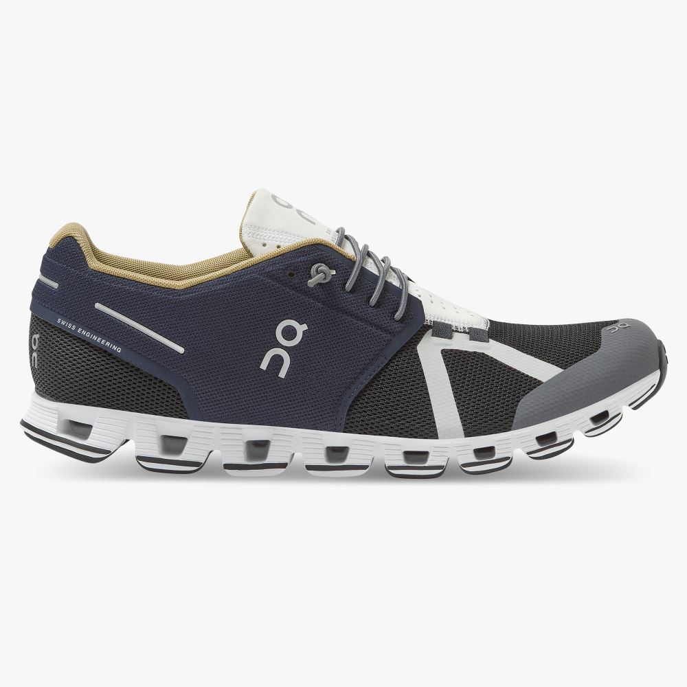 On Running Cloud Sneakers Herr Marinblå Svarta | ZNW238IF