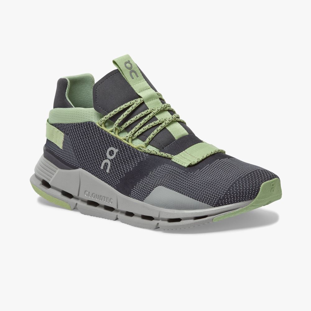 On Running Cloudnova Sneakers Herr Svarta Gröna | EDM7294ZD