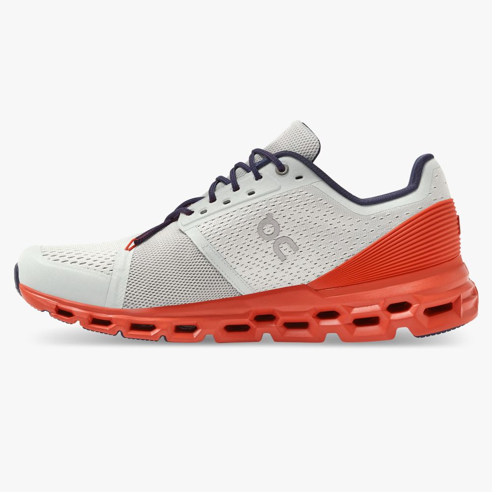 On Running Cloudstratus Stabila Löparskor Herr Vita Korall | LUR6268XD