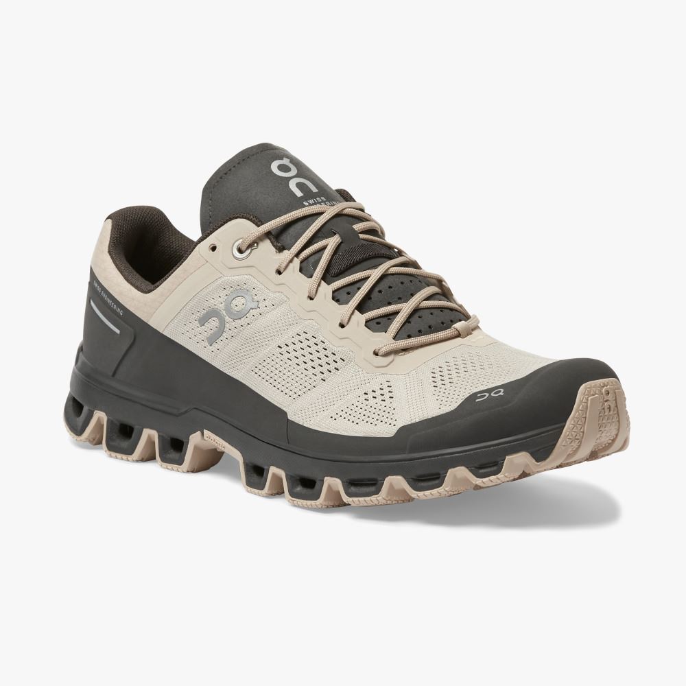 On Running Cloudventure Trail löparskor Herr Khaki Svarta | KDL1757VB